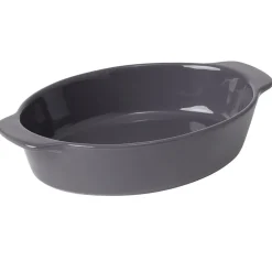 Plat à four ovale gris