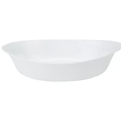 Plat à four ovale Luminarc verre blanc 25 cm