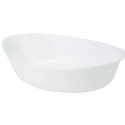Plat à four ovale Luminarc verre blanc 25 cm