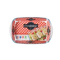 Plat à four rectangulaire en verre