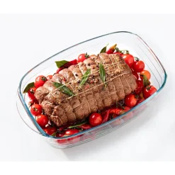 Plat à four rectangulaire transparent 6,5 L