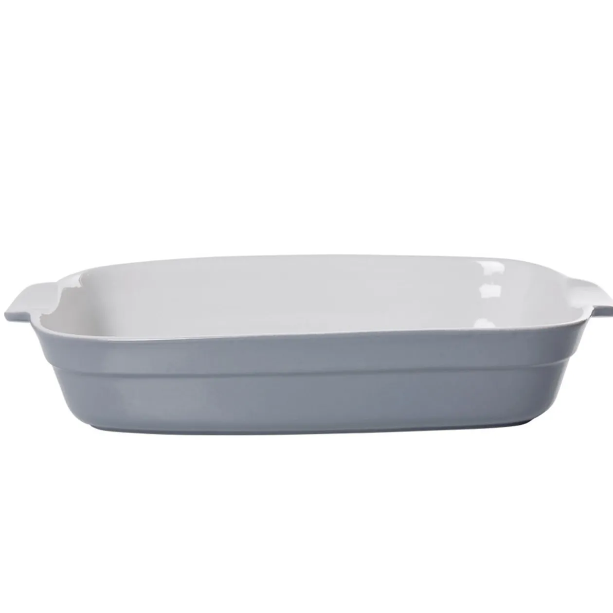 Plat à four rectangulaire gris blanc grand format