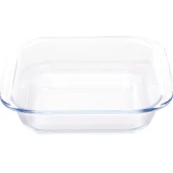Plat à four rectangulaire en verre 19,6x17xH4,6cm