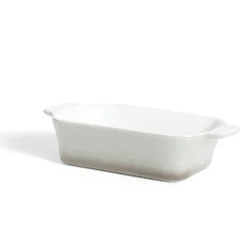Plat à four rectangulaire en céramique gris 21,5x11xH5cm