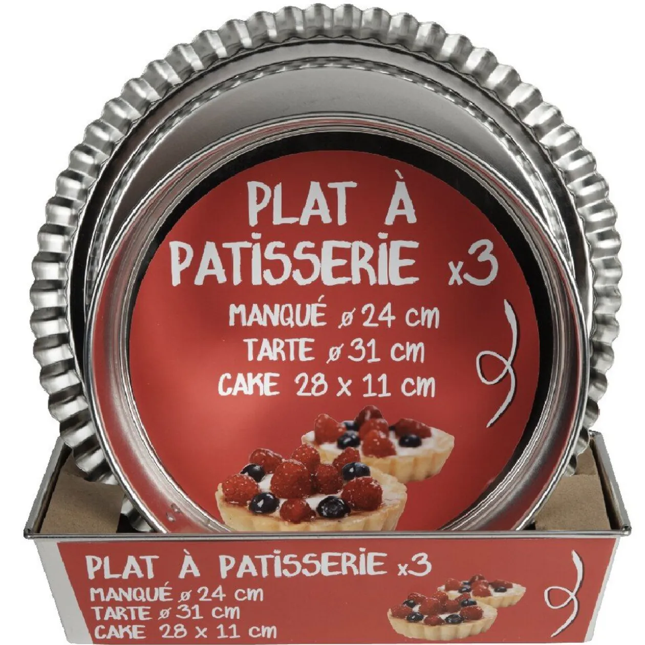 Plat à pâtisserie x3