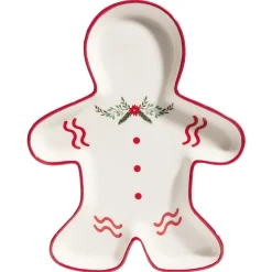 Plat de service en céramique forme bonhomme