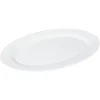 Plat de service ovale en porcelaine blanc