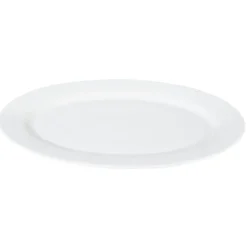 Plat de service ovale en porcelaine blanc
