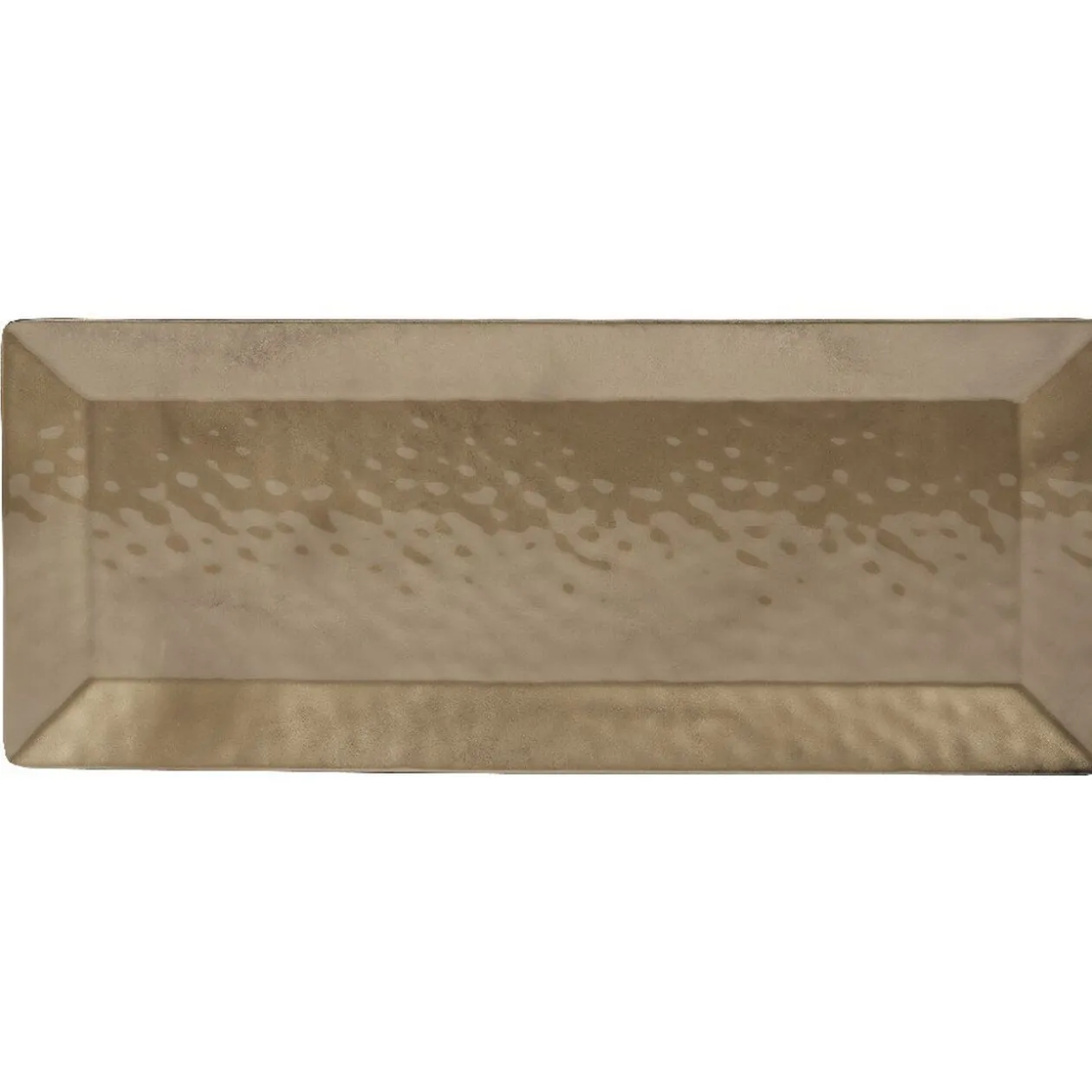 Plat rectangulaire doré noir martelé