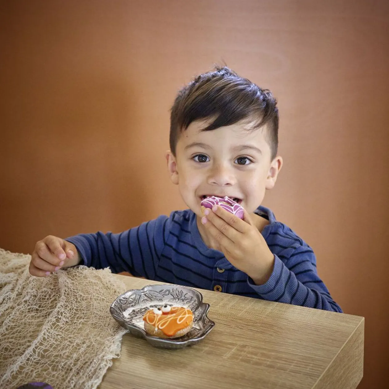 Plat tête de mort Halloween en verre