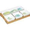 Plateau + 4 coupelles motif jungle