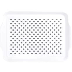 Plateau antidérapant blanc et gris