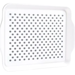 Plateau antidérapant blanc et gris