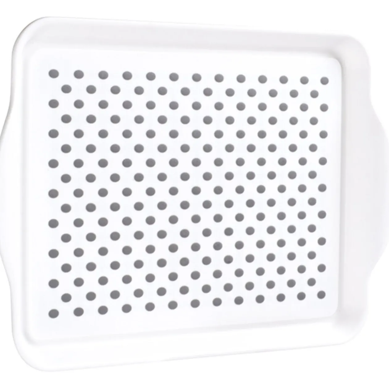 Plateau antidérapant blanc et gris