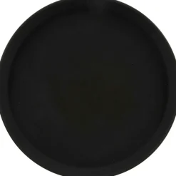 Plateau antidérapant rond noir