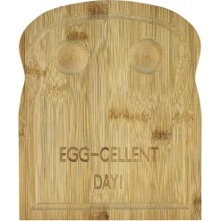 Plateau avec 2 emplacements à oeufs en bambou 24x20cm