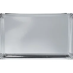 Plateau carton argenté x3