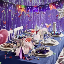 Plateau carton étoile argenté Ø24,5cm x6