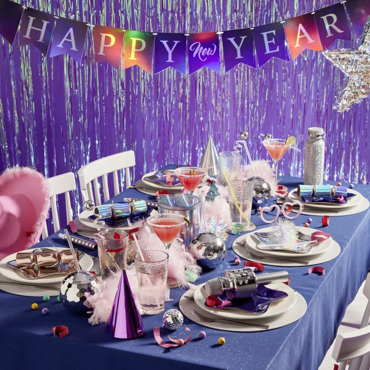 Plateau carton étoile argenté Ø24,5cm x6