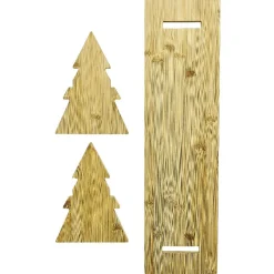 Plateau de présentation en bambou design sapin L60cm
