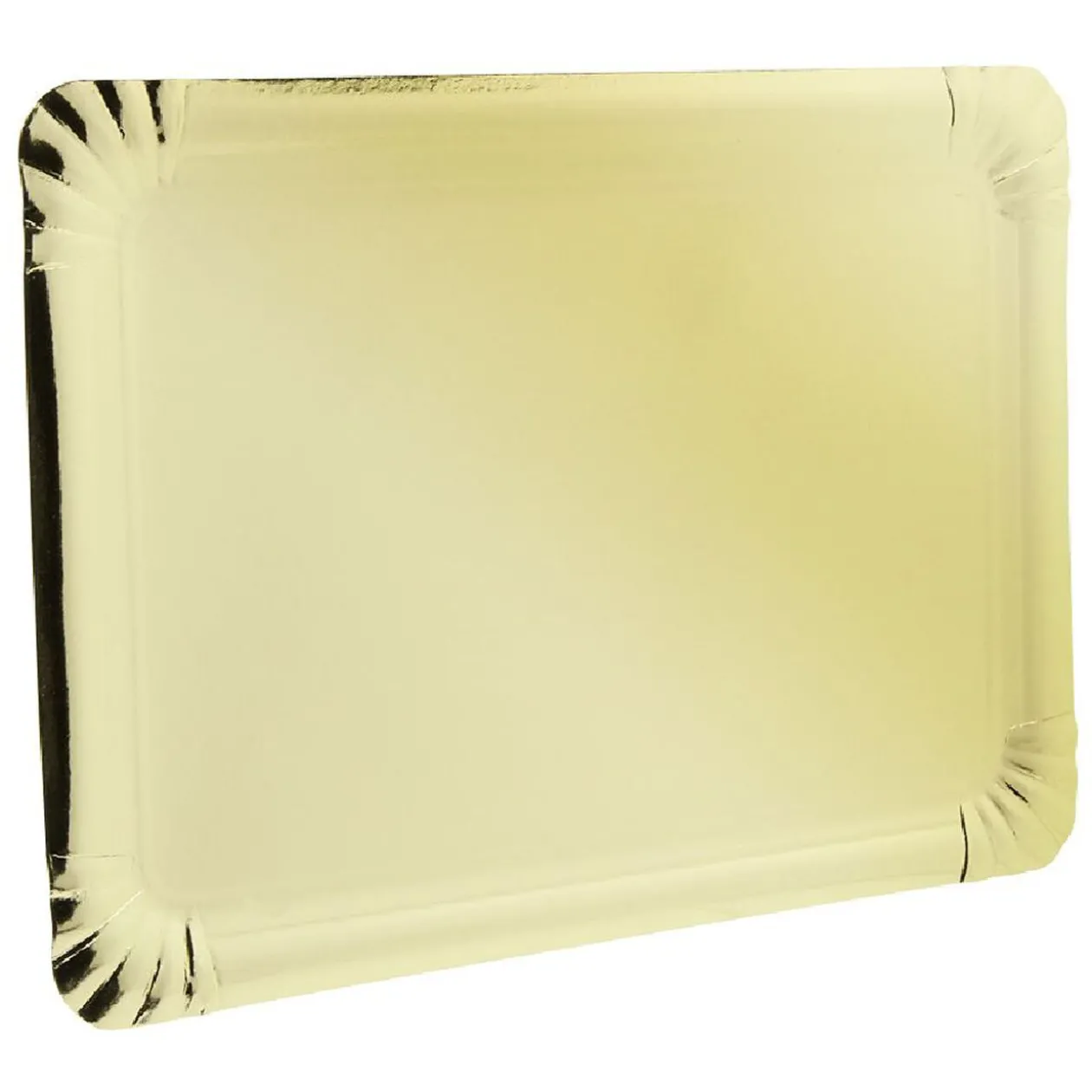 Plateau de service en carton doré x3