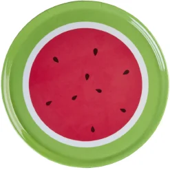 Plateau de service rond motif fruit