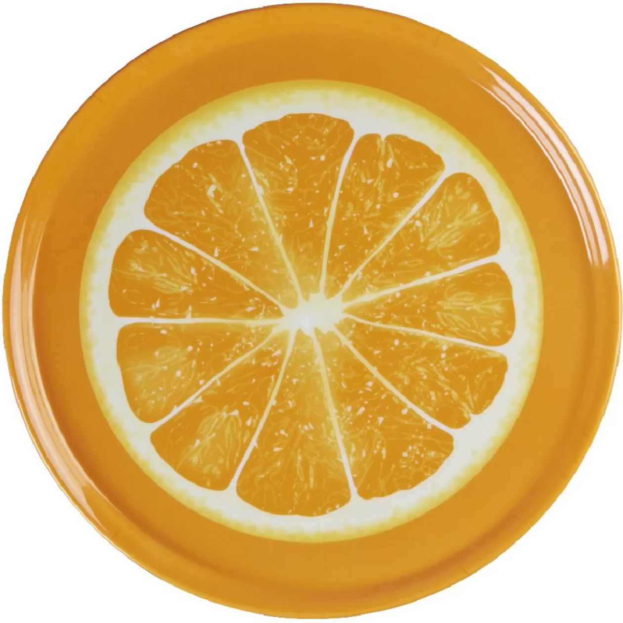Plateau de service rond motif fruit