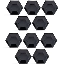 Plateau hexagonal carton noir Ø26cm x10