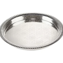 Plateau marocain argenté inox