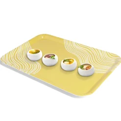 Plateau mélaminé jaune 45,2x31,4x2cm