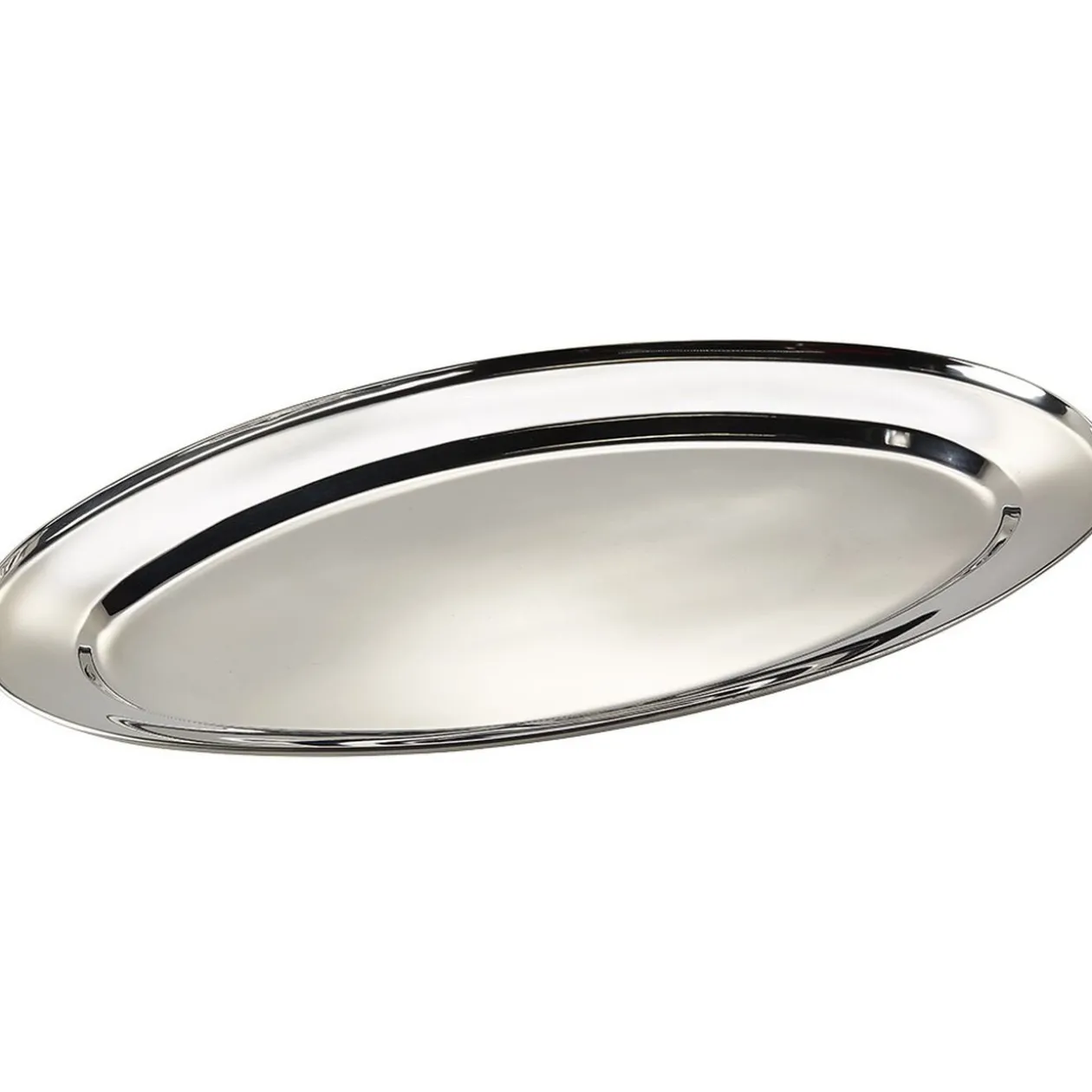 Plateau ovale argenté
