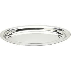 Plateau ovale argenté