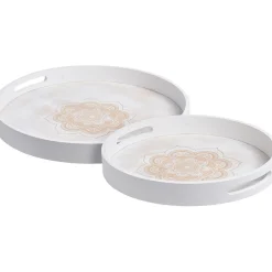 Plateau petit modèle motif Mandala bois