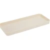 Plateau rectangulaire beige plastique 26x11xH2cm