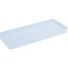 Plateau rectangulaire bleu plastique 26x11xH2cm