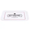 Plateau rectangulaire brasserie "restaurant cuisine" blanc 27x38cm