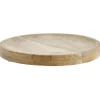 Plateau rond bois marron Ø22cm