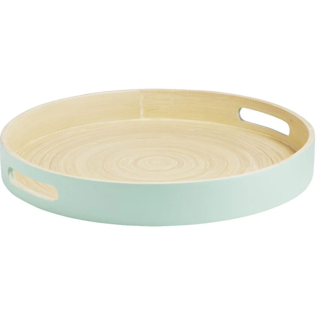 Plateau rond en bambou coloré Ø35 cm