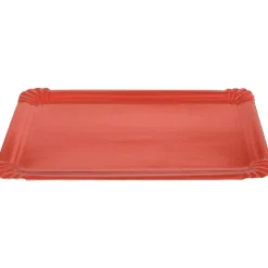 Plateau rouge brillant carton x5