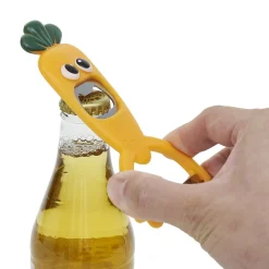 Éplucheur décapsuleur forme carotte orange L13,5cm