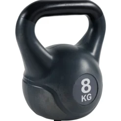 Poids de musculation 8kg avec poignée gris foncé
