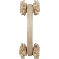 Poignée de massage avec 4 roues crantées en bois