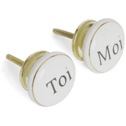 Poignée de meuble en céramique x2