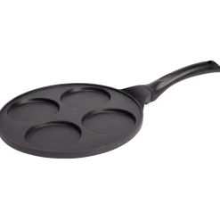 Poêle 4 pancakes anti adhérente aluminium noir