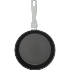 Poêle anti adhérente acier émaillé noir et blanc Ø24cm