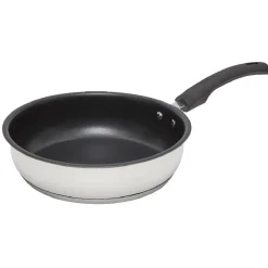 Poêle inox avec poignée bakélite ø 24 cm