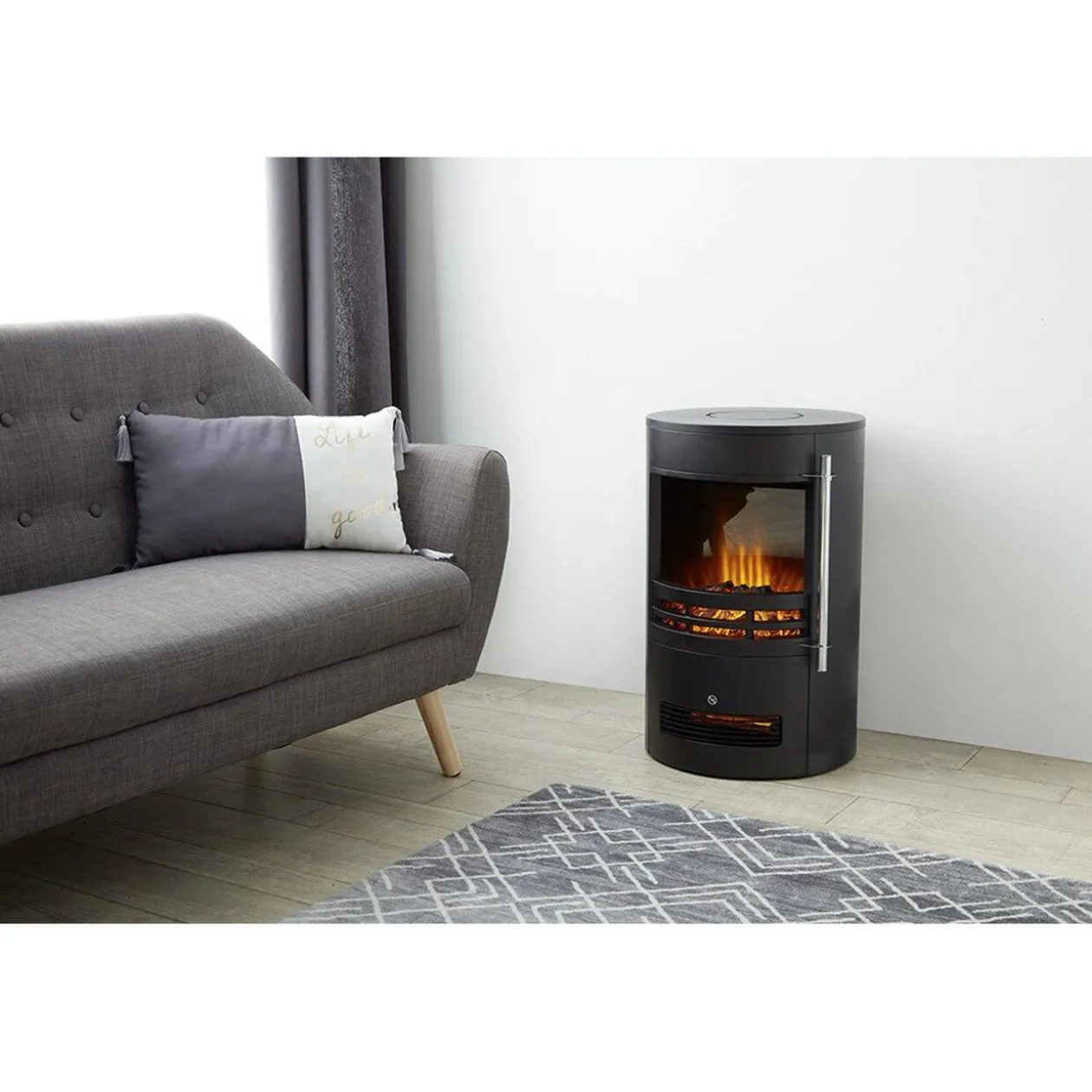 Poêle soufflant 2en1 Homday déco effet flamme