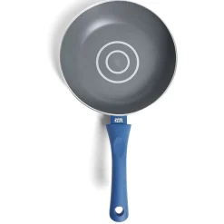 Poêle tous feux Ø20cm aluminium gris et bleu