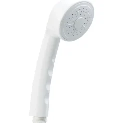 Pommeau de douche à 1 jet plastique blanc