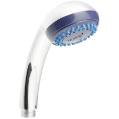 Pommeau de douche à 3 jets acier gris argenté